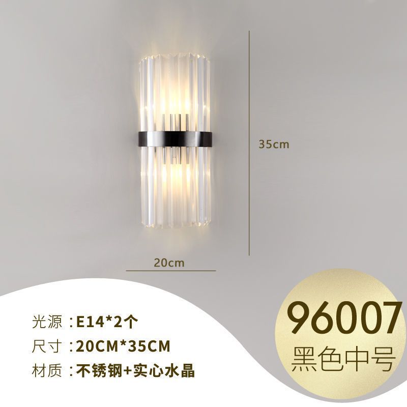 Luxury crystal wall sconce led - minimalist style for living room tv background, bedroom bedside, hallway, aisle, and stairway