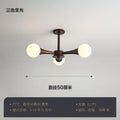 Magic bean bedroom chandelier modern casual japanese wabi-sabi style study ceiling lamp scandinavian creative walnut dining room lamp