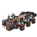 Screen desk cabinet combination staff partition office booth single slot including keyboard tray storage computer desk