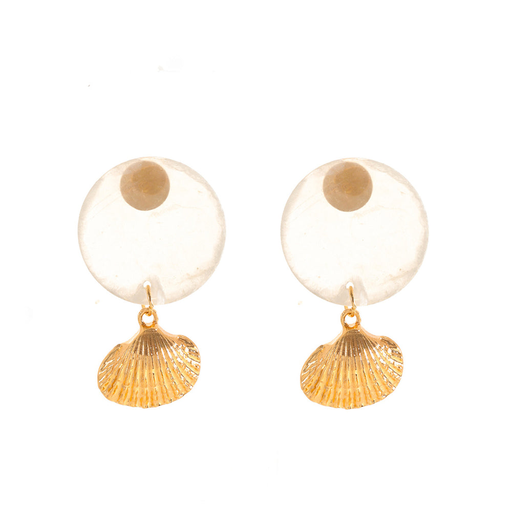 Women's earrings wholesale: european and american cross-border fashion, starfish & seashell earrings, niche high-end, vacation-inspired ocean style studs