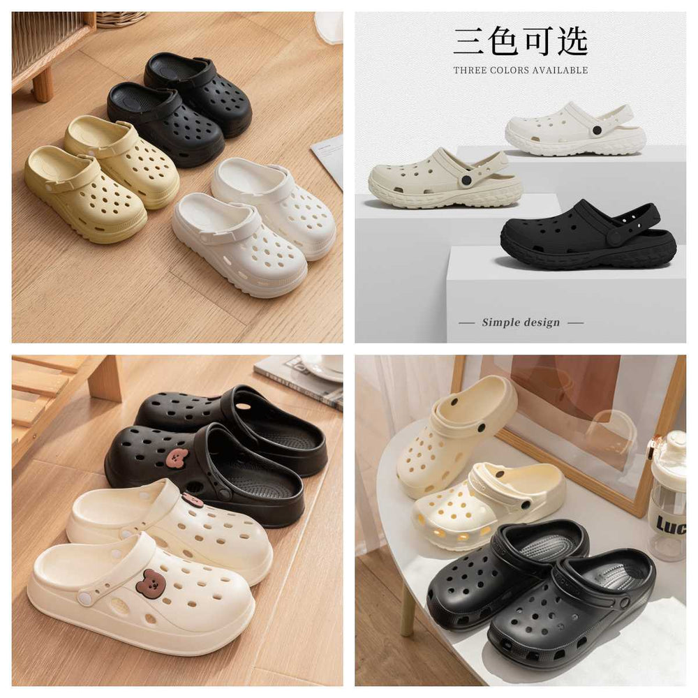 Collection of croc shoes eva croc shoes men's 2025 new beach anti-odor stomping on shit slippers women's summer outer