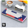 Raiku k68 tri-color 68-key gaming, competitive, office, and laptop wired mechanical-feel keyboard