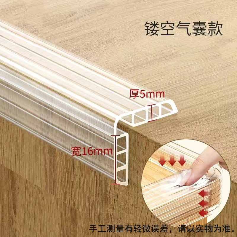 Cut out air bag transparent anti-collision strip thickened baby bag table corner security anti-collision protection kids traceless anti-collision strip