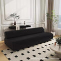 Nordic light luxury minimalist designer cat paw leather sofa, straight-row style, trendy fabric, small apartment multi-person sofa