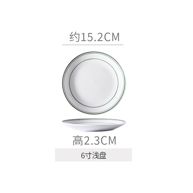 Minimalist pure white ceramic bowl, plate, and dish set - premium dinnerware for restaurants, hotels, and home use - ideal for desserts, steaks, and entrees