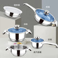 Factory direct cookware set - available in 30-piece and 50-piece options - stainless steel kitchen utensils, includes stockpots, woks, and frying pans - cross-border e-commerce ready