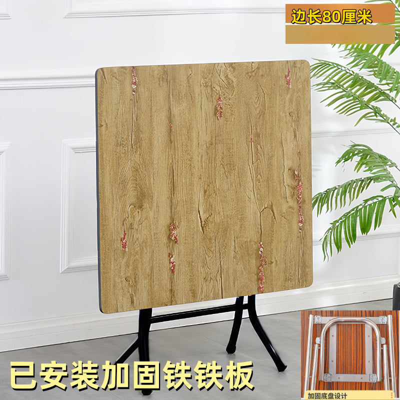 Rental house square foldable dining table stall for home dining table mahjong table for home square table simple foldable table