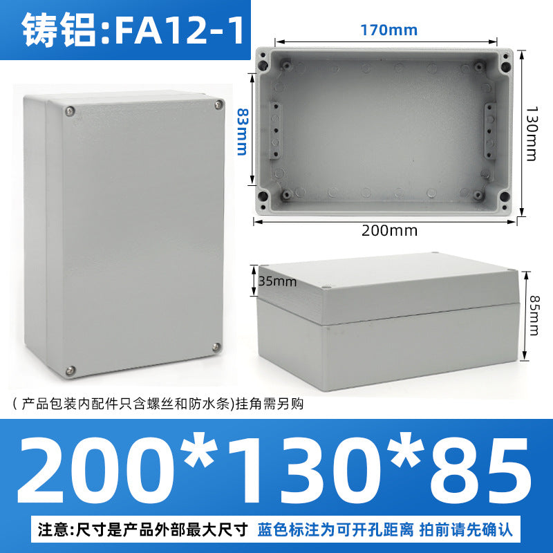 Cast aluminum waterproof box Outdoor waterproof aluminum box Metal box Outdoor terminal box Button box Sealed aluminum waterproof junction box