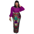 sourcing:  spring/autumn stretchy, elegant, plus-size, high-waisted, round neck, pullover, sequined bodycon maxi dress with belt