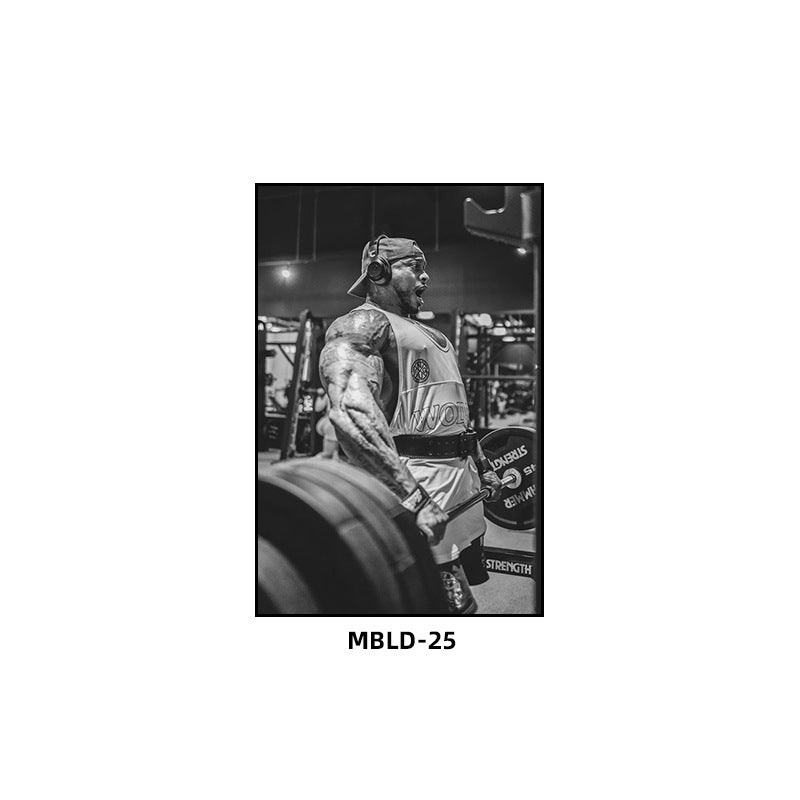 Gym wall decoration painting Brandon Hendrickson boxing gym fighting muscle man hanging painting bodybuilding personal trainer
