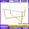 Glass coffee table - export customization, modern minimalist tempered glass side table with a touch of luxury