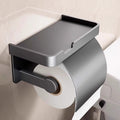 Bathroom tissue box wall-mounted toilet paper holder, punch-free waterproof toilet paper dispenser, restroom roll paper holder