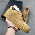 Putian high version air force one af1 white shoes wheat color pure original version black warrior men's shoes black sneakers