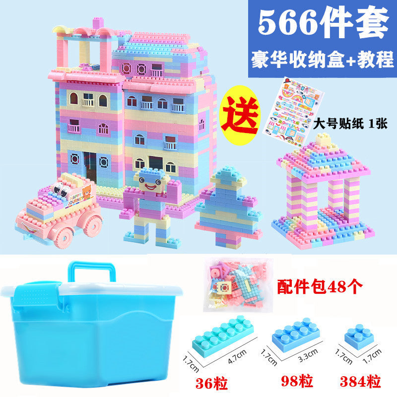 Children's building block toys for boys, large particle loose assembly, 3 to 6 years old, three-dimensional puzzle, intellectual development, brain training