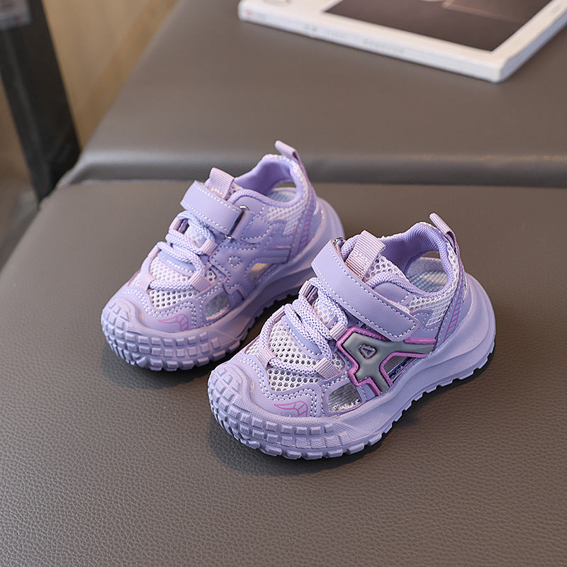 Kids' summer sneakers: new styles for boys' sandals, mesh breathable shoes for toddlers and young children, and breathable soft-soled chunky sneakers for girls