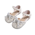 Girls' beaded bow princess shoes - new spring/autumn collection - mary jane style leather shoes for kids - soft sole, stylish dance shoes