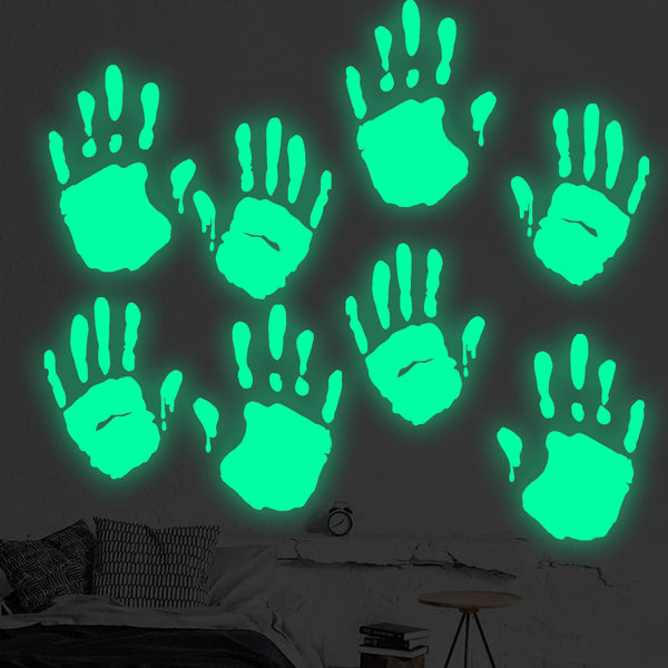 YG507  palm halloween creative luminous wall sticker children's room decoration sticker holiday layout sticker