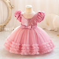 Ready-to-ship wholesale children's sequin dress, tulle cake princess dress, first birthday evening gown, girl dress