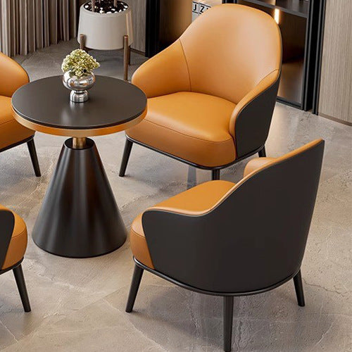 Luxury reception & negotiation table and chair set - ideal for sales centers, lounges, small round tables, leather sofa chairs, showrooms, and 4s stores