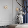 Modern bedroom bedside wall lamp living room background decoration atmosphere wall light staircase light aisle round marble small wall lamp