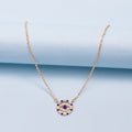 Wish new cross-border e-commerce jewelry full diamond devil's eye necklace fashion gold-plated clavicle chain pendant for women wholesale