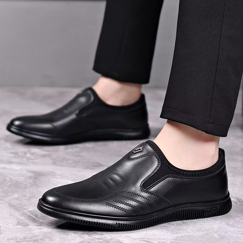 Men's leather shoes - soft leather, soft sole - business casual, work, security, dad shoes - wholesale & dropshipping available