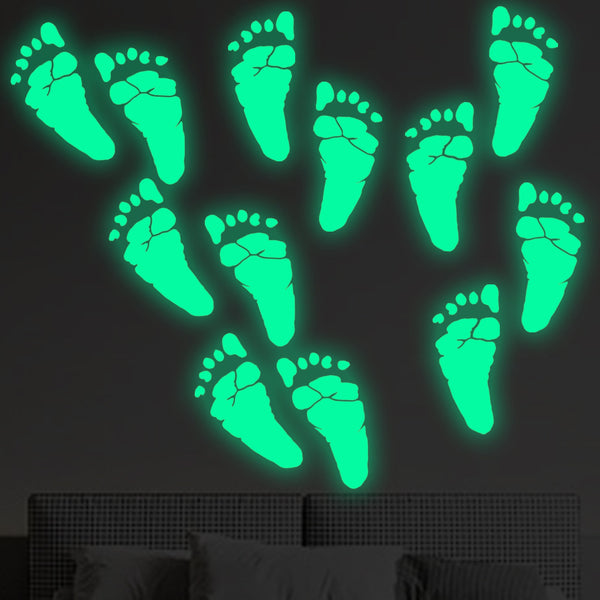YG508  Halloween footprint luminous wall sticker living room bedroom wall decoration children's bedside luminous sticker