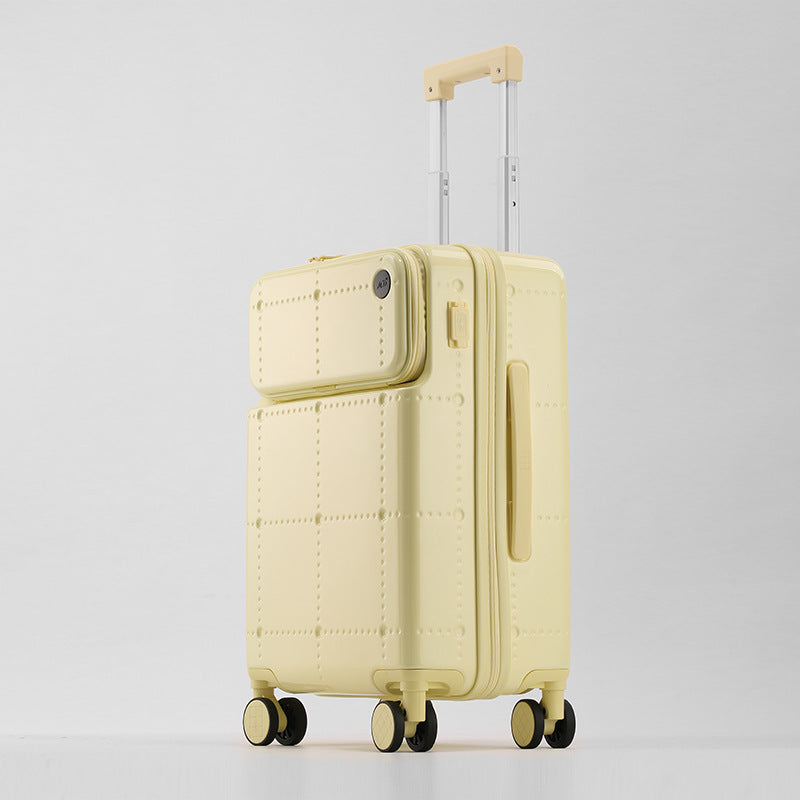 New front open lid suitcase Women's universal wheel trolley case Suitcase Convenient computer warehouse Boarding case Password case