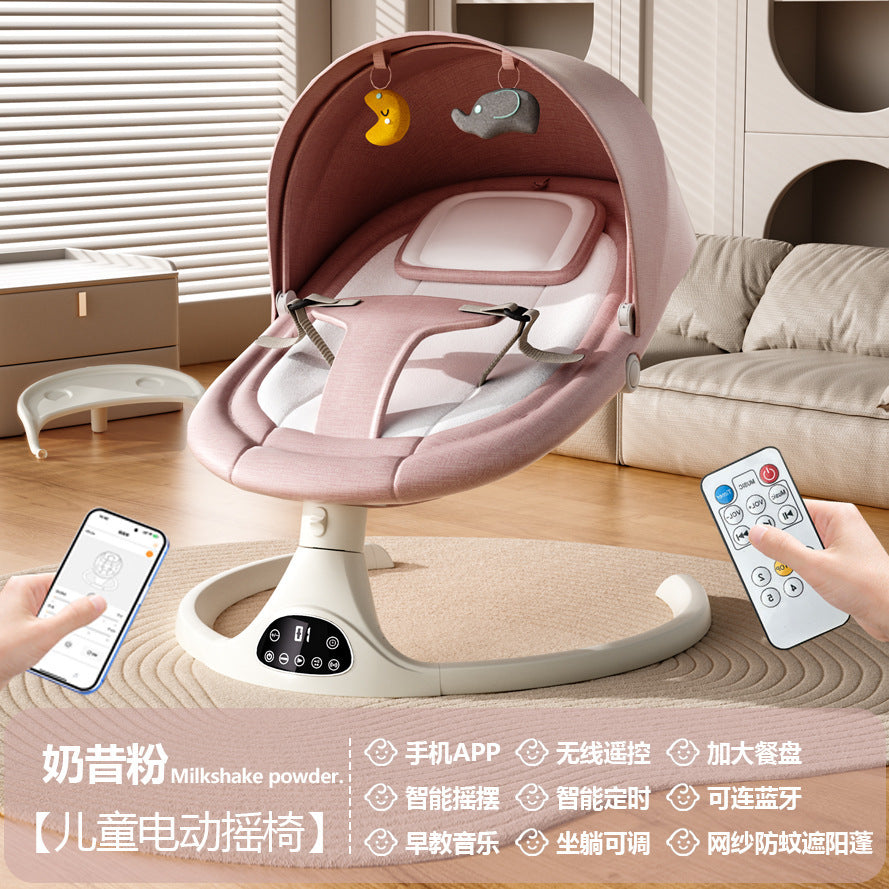 Baby Electric Soothing Cradle Bed Artifact Baby Multifunctional Sitting and Reclining Rocking Chair APP Remote Control