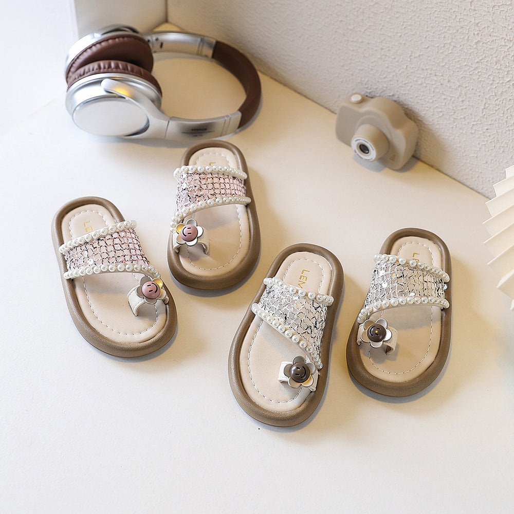 Personalized boys cork fashion sandals kids sandals flip-flops flats toe-cap slippers slip-on half slippers