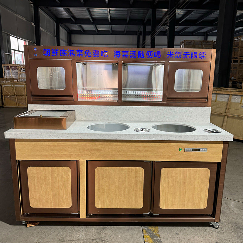 Mizumura bibimbap commercial buffet table bibimbap table snack catering hot pot barbecue restaurant refrigerated and sterilized buffet