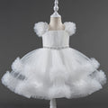 Performance catwalk girls birthday princess dress puffy skirt women's stage kids baby performance costume one year old dress model