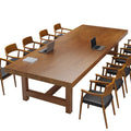 Solid wood conference table - minimalist modern design for large conference rooms, long tables, computer desks, negotiation tables, office desks, and workstations