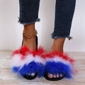 Fashion real fur ostrich fur slippers women's winter flip-flops fur fur women's shoes outwear cotton slippers outwear slippers women