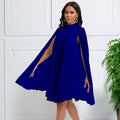 D400export women's clothing new arrivalelegantfashion chiffon pullover cloak bat sleeve plus size cross-border dress