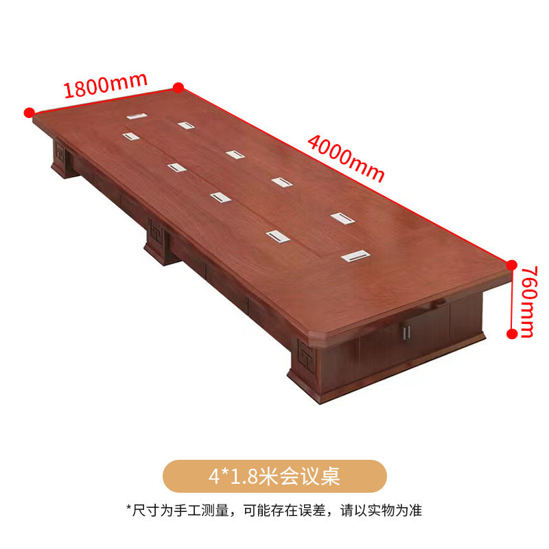Saint li conference room large conference table with solid wood veneer table company meeting and negotiation table and chair combination