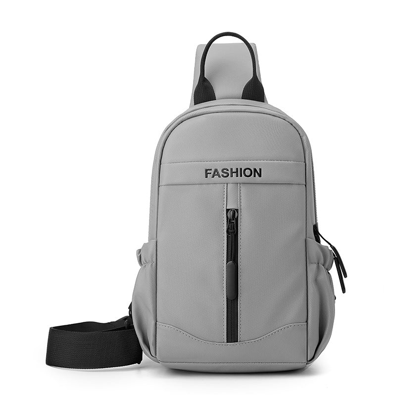 Foreign trade new men's breast bag fashionable and simple commuting shoulder bag portable sports cycling versatile messenger bag