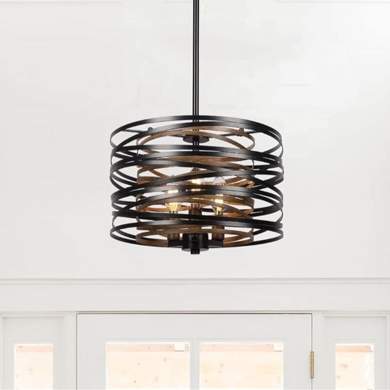 Creative personality bar restaurant chandelier Nordic industrial style restaurant light Modern simple wrought iron chandelier
