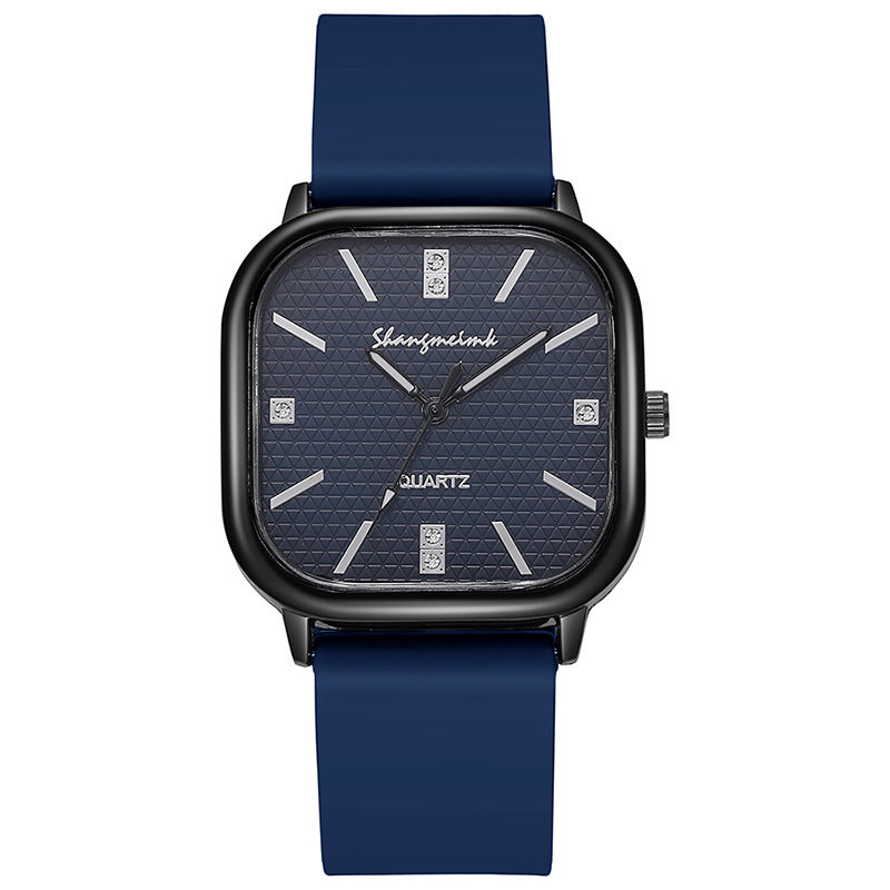 Shangmei new arrival cross-border square alloy shell silicone strap medieval style watch digital quartz unisex watch