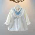 Super cute girl baby dress spring & fall baby dress tweed style princess dress girl spring style dress