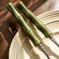 bamboo ball handle stainless steel knife, fork and spoon, western food steak knife, fruit fork, creative tableware set wholesale