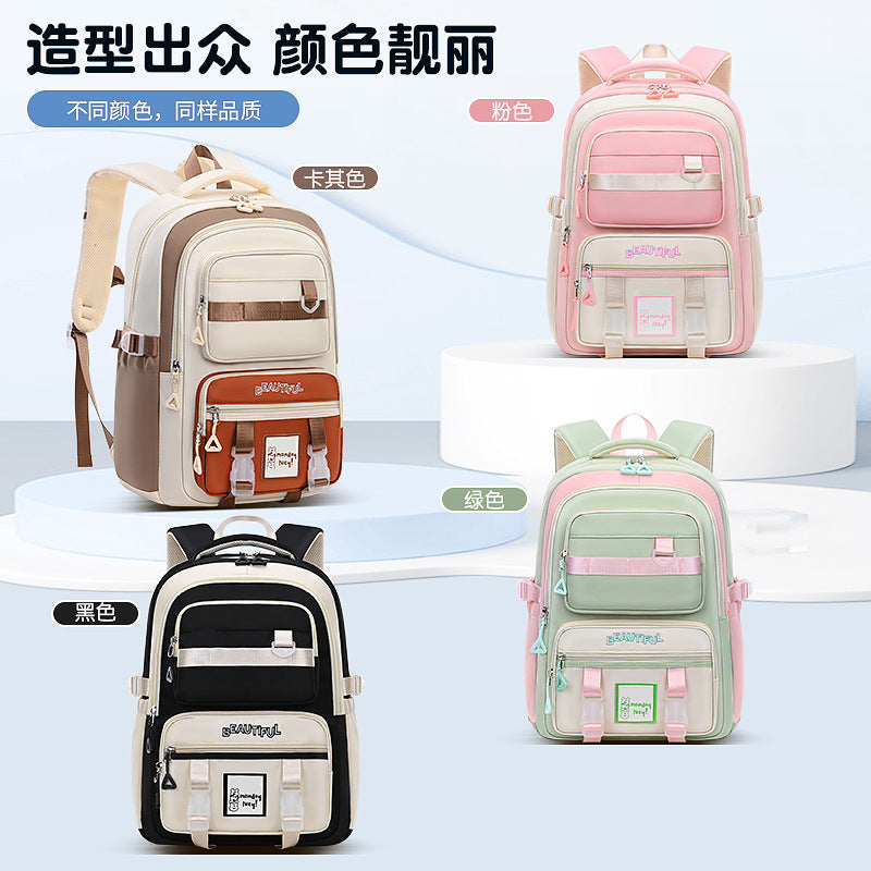 New high-value medium and large versatile student backpack, high school student large-capacity bag, men's and women's lightweight backpack