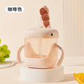 Kids' milk cup water bottle with measuring scale, straw, spill-proof, heat-resistant, infant and toddler training cup, home use