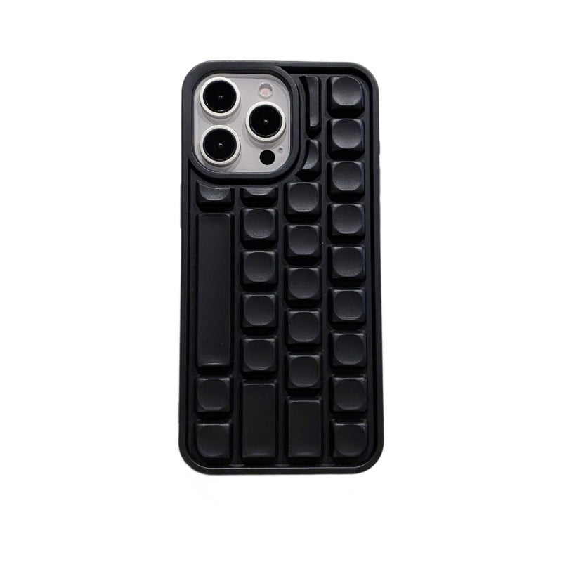 Suitable for iphone16pro keyboard grid mobile phone case apple 11/15 anti-fall soft protective cover findx9spro