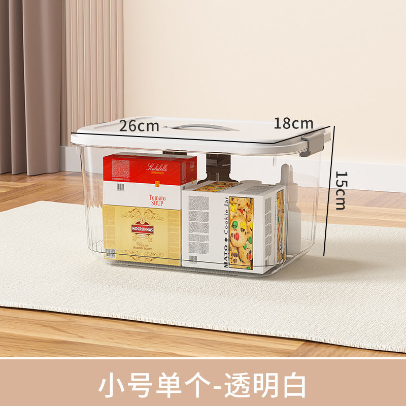 Household acrylic transparent storage box with lid, clothes storage box, household quilt sundries finishing basket wholesale