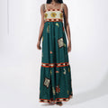cross-border e-commerce european and american women's clothing: new summer collection - ethnic print casual camisole maxi dress