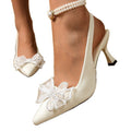Women's cross-border bow heeled sandals - new sweet style for summer 2026, featuring a single buckle strap