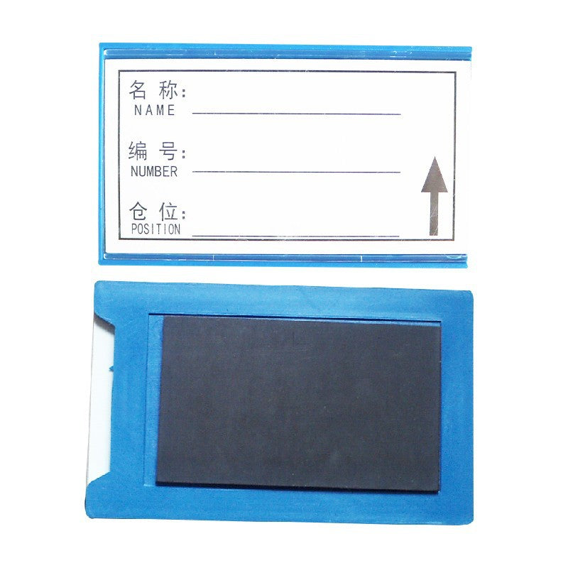 Strong Magnetic Classification Warehouse Identification Plate Shelf Material Inventory Slot Plastic Blue Label Card Magnetic Label Plate