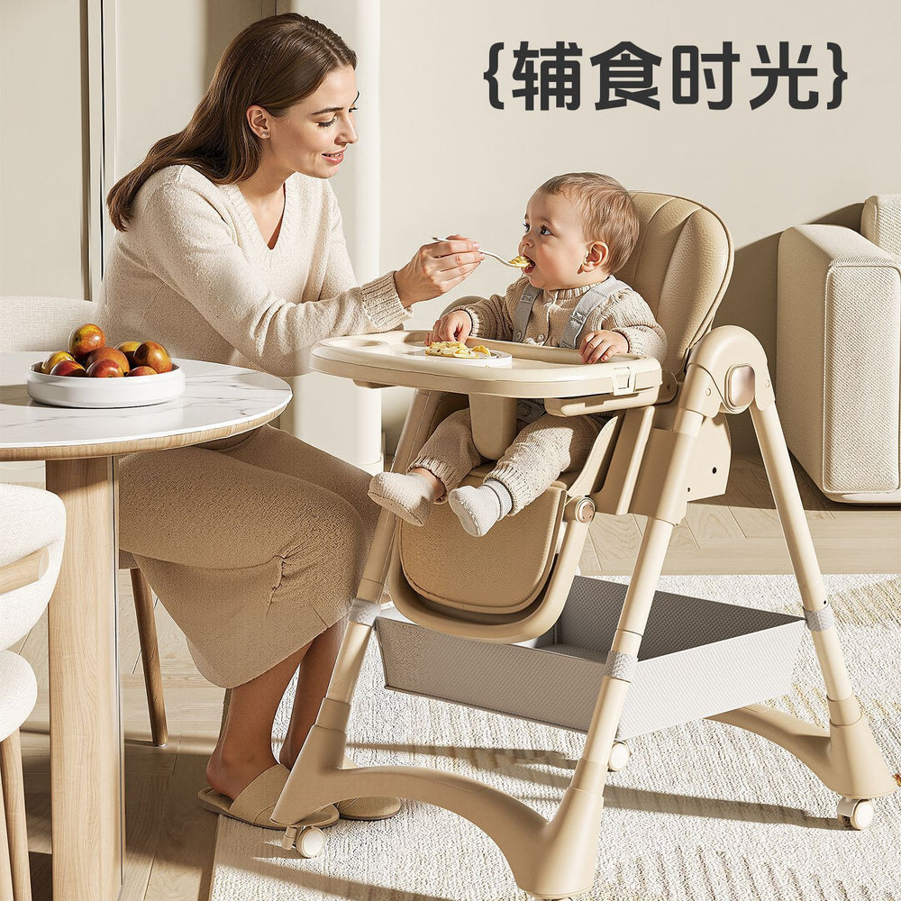 Baby high chair - multifunctional, foldable, portable dining chair for home use - infant feeding seat & children's dining table