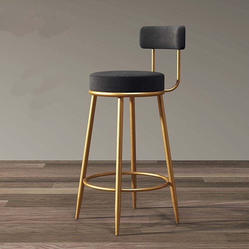 Accessible luxury bar chair for home back chair iron stool high stool bar chair scandinavian sedentary bar chair none